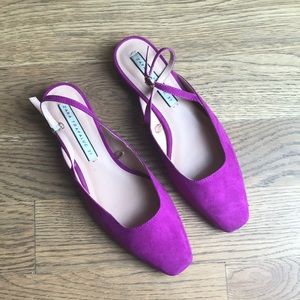 Pink fuchsia shoes velvet 37